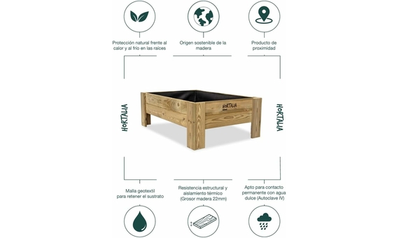 Mesas de cultivo Gardenbrico Hortalia L40 altura 40cm (120x80x40) 4