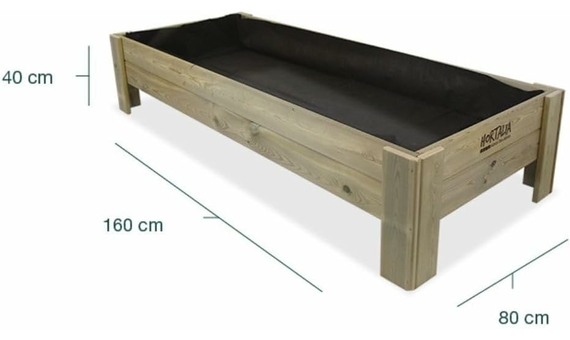 Mesas de cultivo Gardenbrico Hortalia XL40 altura 40cm (160x80x40)_1