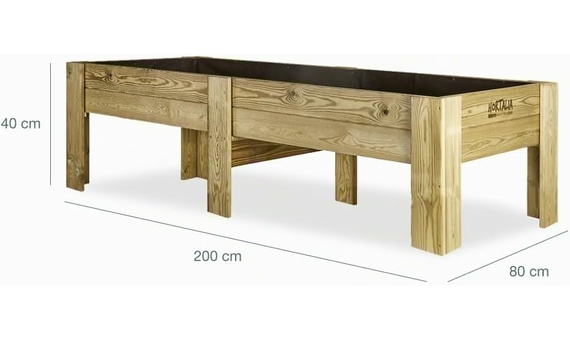 Mesas de cultivo Gardenbrico Hortalia XXL40 altura 40cm (200x80x40) 3