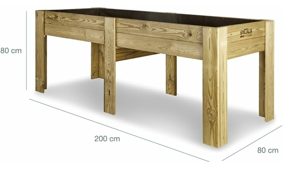 Mesa de cultivo Gardenbrico Hortalia XXL80 altura 80cm (200x80x80) 3