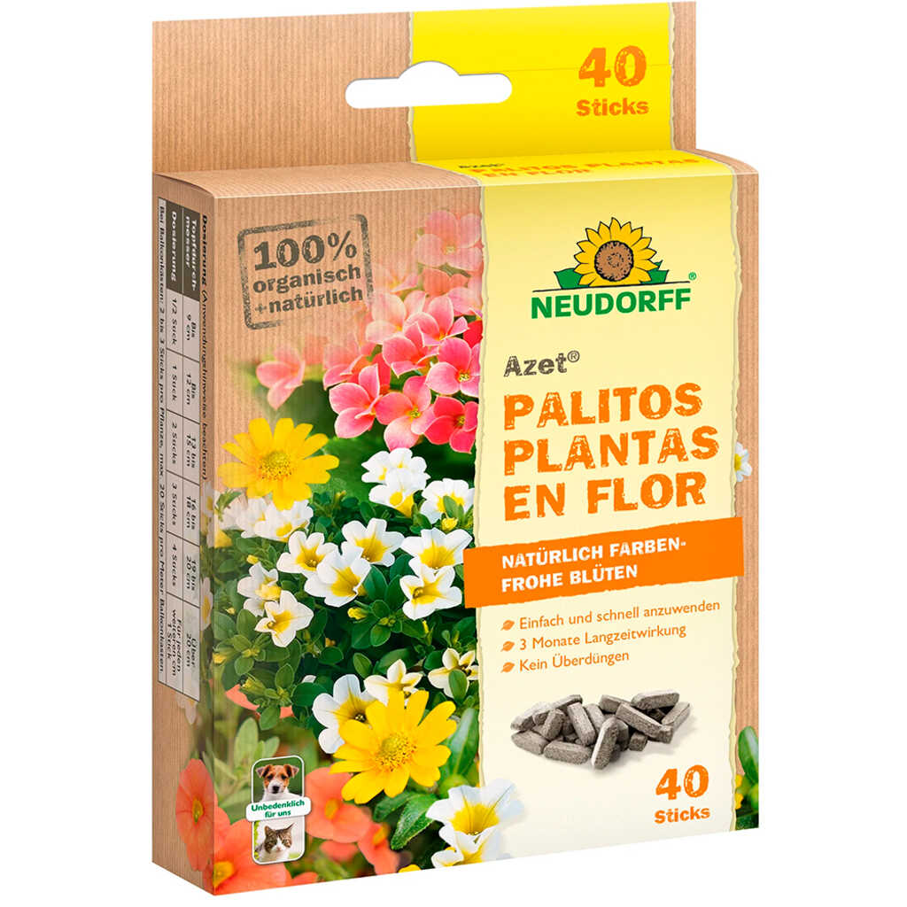 Palitos bio fertilizantes para plantas en flor (40 unid.)