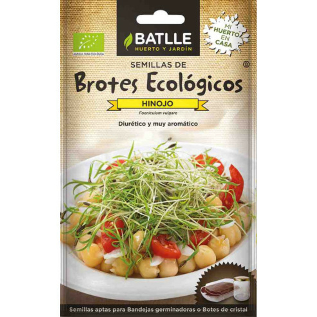 Semillas ecológicas de brotes de hinojo