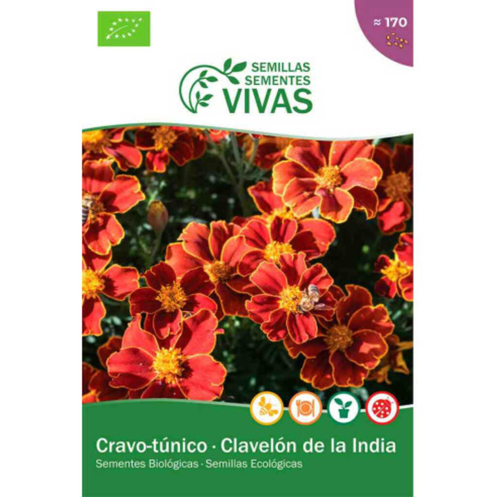Semillas ecológicas de Tagetes (Clavelón de la India)