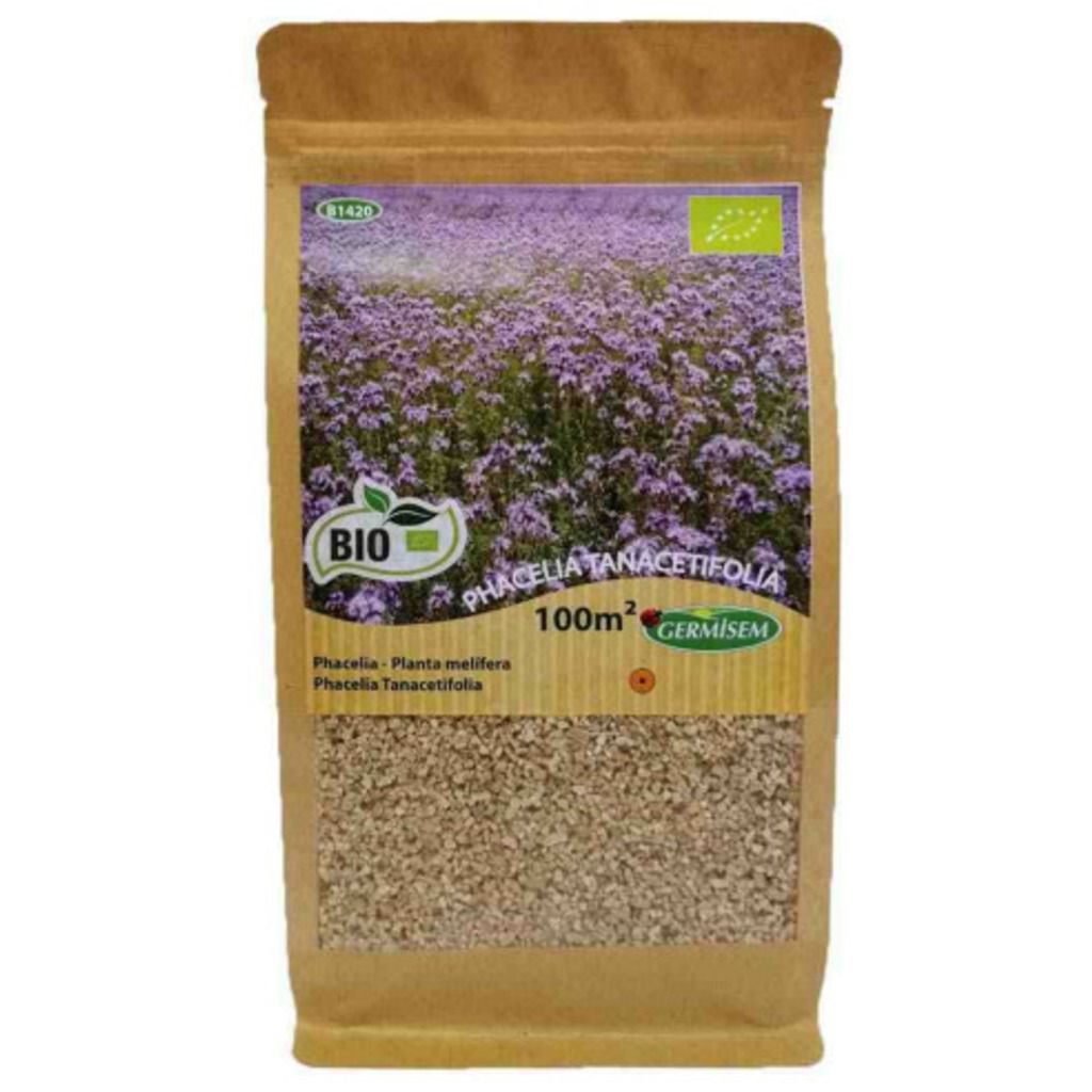 Semillas ecológicas de facelia (Phacelia tanacetifolia) 100m2+vermiculita