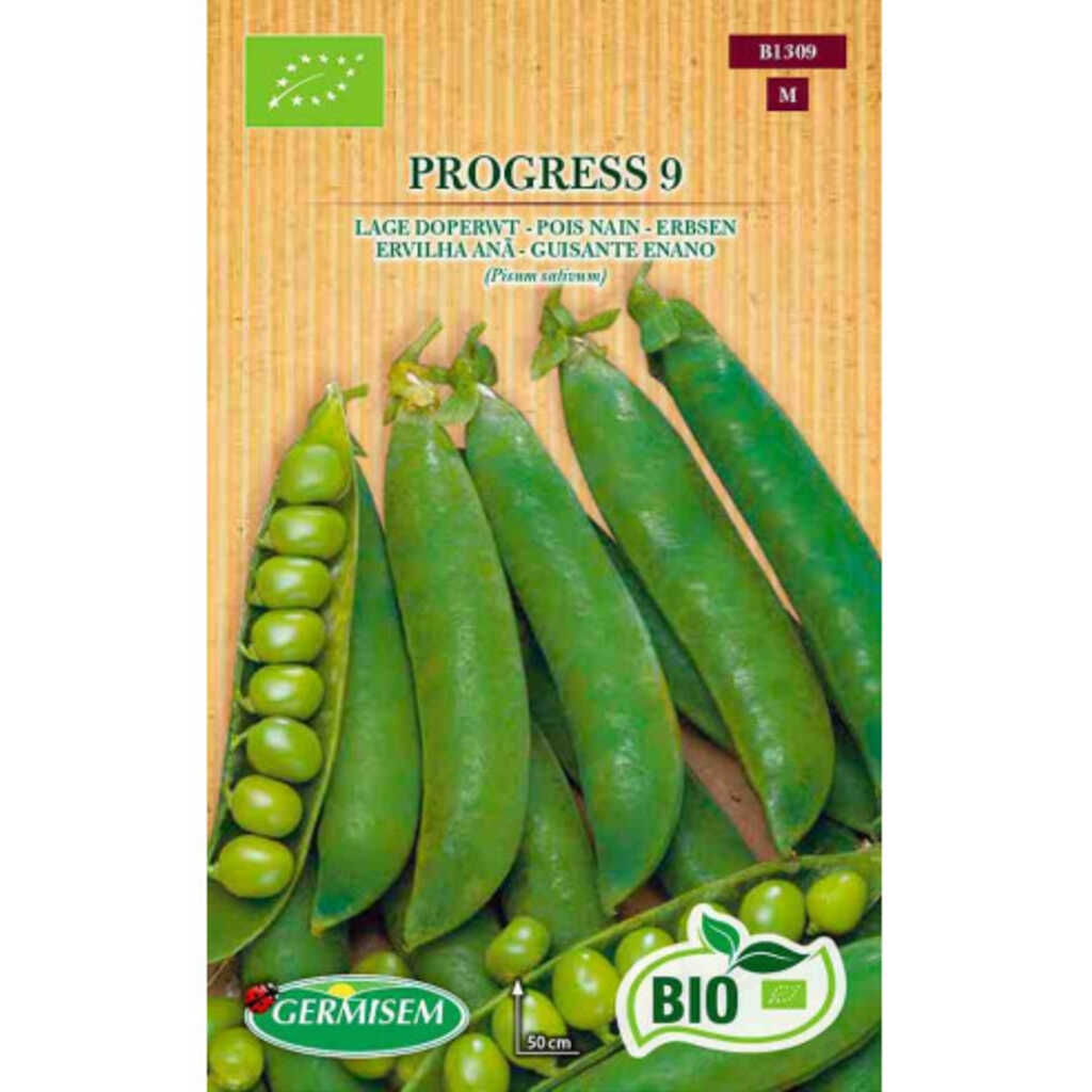 Semillas ecológicas de guisante enano Progress 9