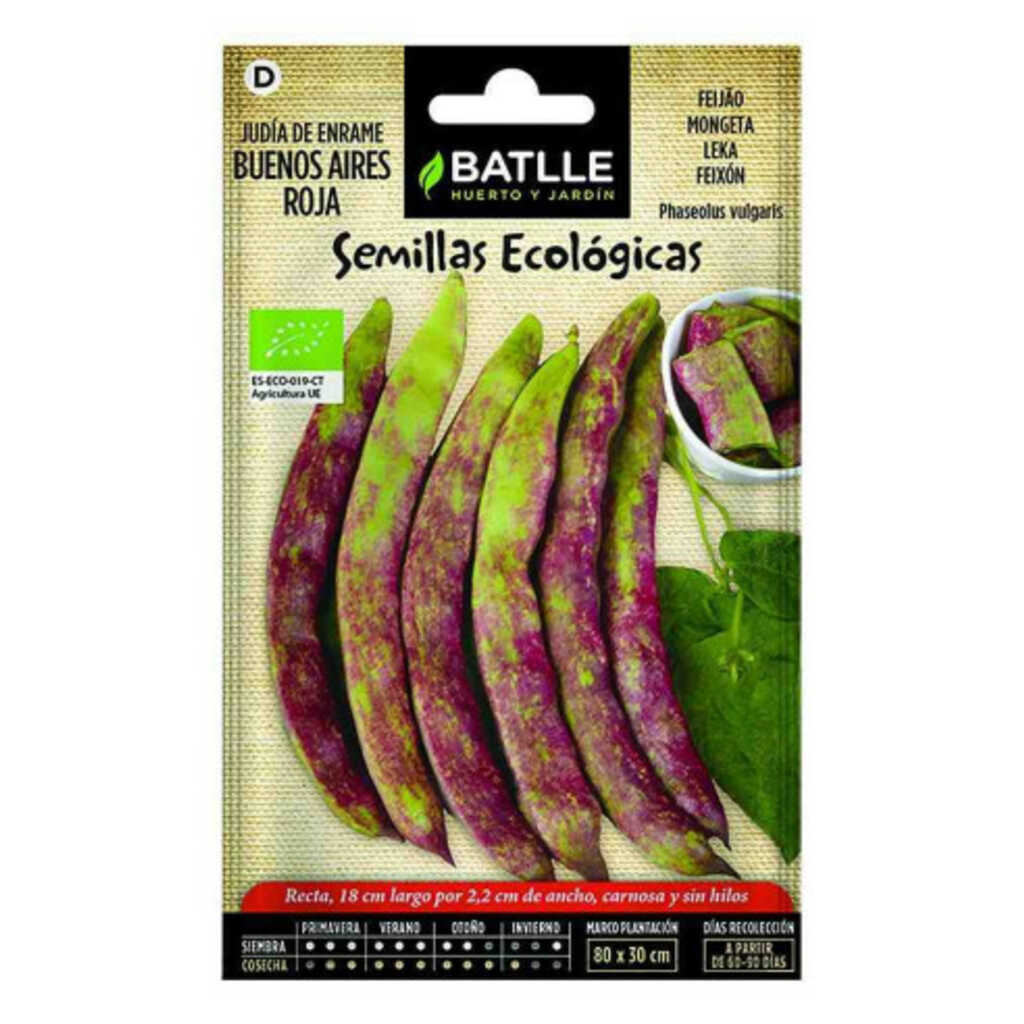 Semillas ecológicas de judía Buenos aires roja 500g