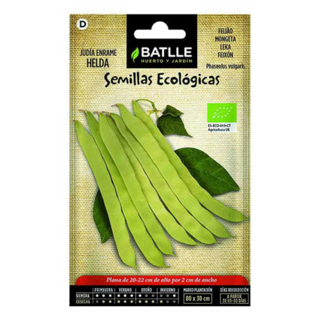 Semillas ecológicas de judía de enrame Helda 500g