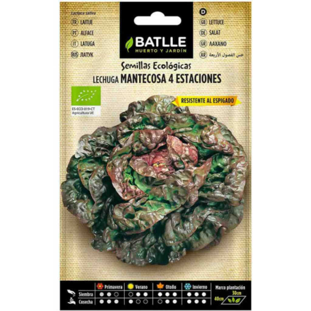 Semillas ecológicas de lechuga 4 estaciones 100g
