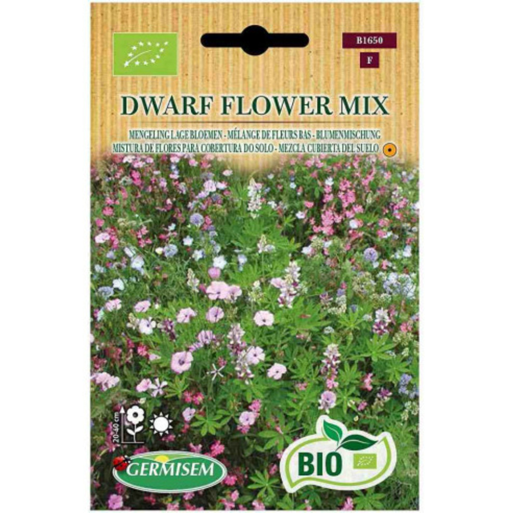 Semillas ecológicas de mezcla de flores bajas