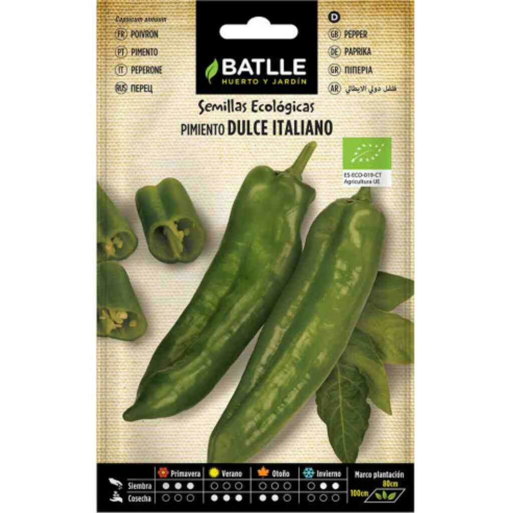 Semillas ecológicas de pimiento dulce italiano