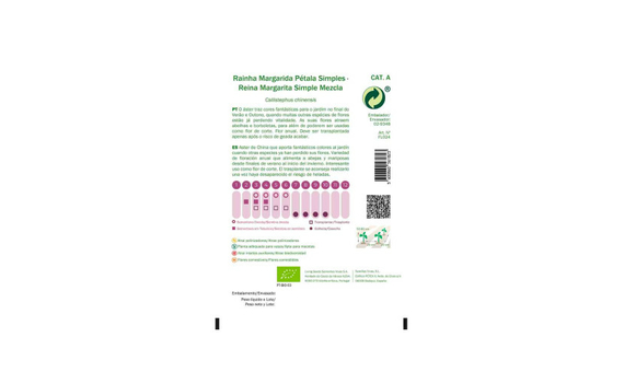 Semillas ecológicas de reina margarita doble mezcla (Aster de China) 3