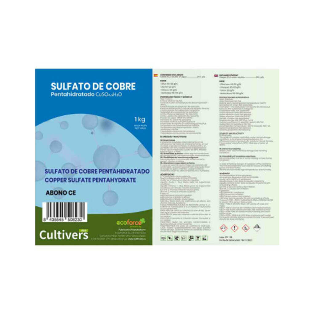 Sulfato de Cobre ecológico Cultivers 250g_1