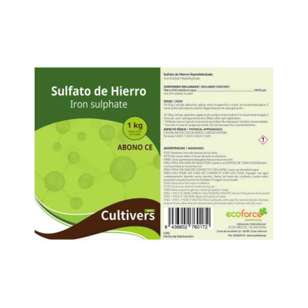 Sulfato de hierro ecológico Cultivers 250g_1