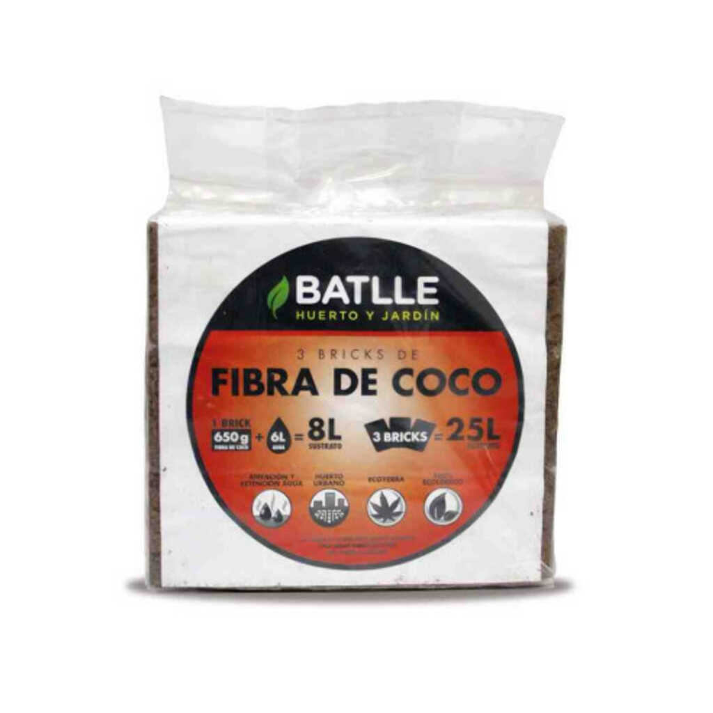 Sustrato fibra de coco 3x650 G Batlle