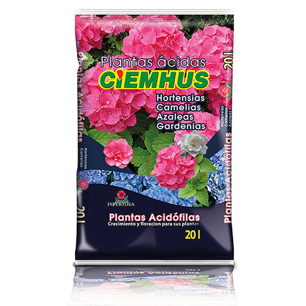 Sustrato para plantas ácidas - Hortensias, gardenias, azaleas, arándanos 20L