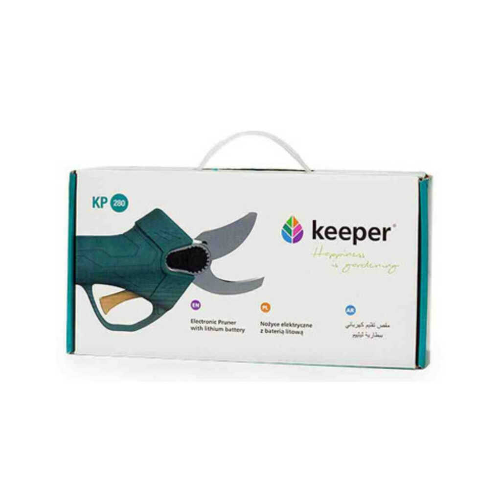 Tijera de poda eléctrica a batería Keeper KP280 con 2 baterías 3