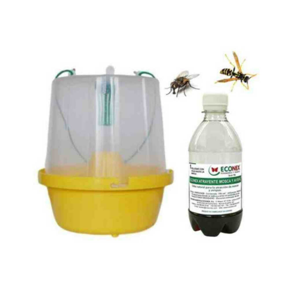 Trampa para moscas y avispas + cebo atrayente
