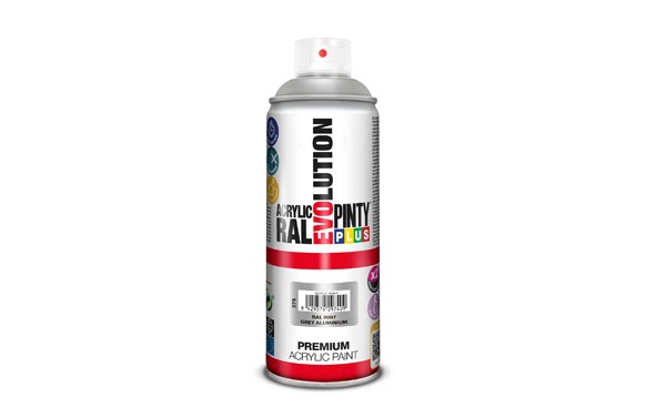 PINTURA SPRAY ACRILICA EVOLUTION BRILLO 520 CC RAL 9007 ALUMINIO GRIS