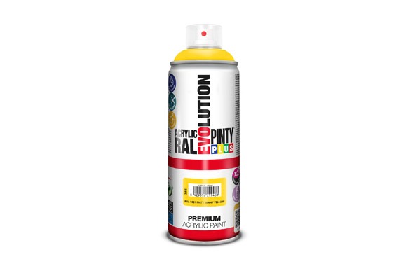 PINTURA SPRAY ACRILICA EVOLUTION MATE 520 CC RAL 1021 AMARILLO COLZA