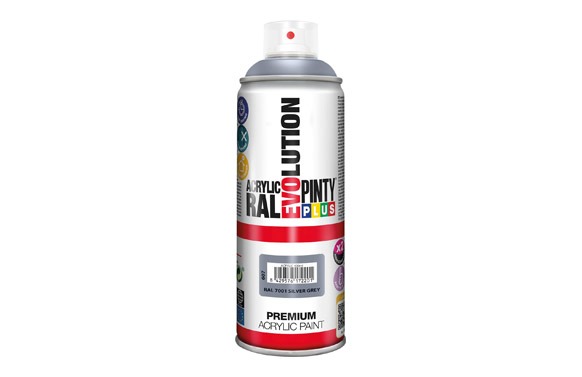 PINTURA SPRAY ACRILICA EVOLUTION BRILLO 520 CC RAL 7001 GRIS PLATA 