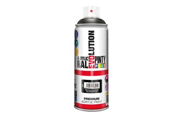 PINTURA SPRAY ACRILICA EVOLUTION METALIZADO 520 CC NEGRO
