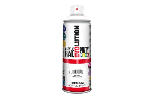 PINTURA SPRAY ACRILICA EVOLUTION BRILLO 520 CC RAL 9016 BLANCO TRAFICO 