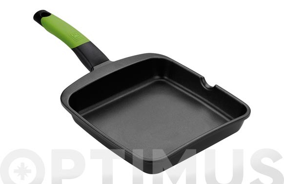 GRILL LISO ALUMINIO FUNDIDO PRIOR 28 CM INDUCCION