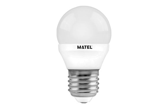 BOMBILLA LED ESFERICA E27 LUZ FRIA 500LM 5W