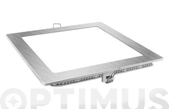 DOWNLIGHT LED EMPOTRAR CUADRADO PLATA LUZ FRIA 1800LM 18W