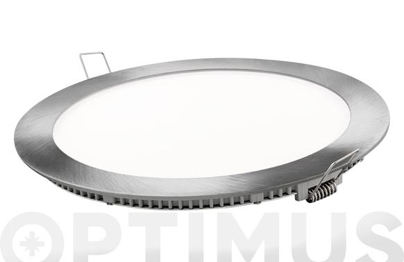 DOWNLIGHT LED EMPOTRAR REDONDO PLATA LUZ FRIA 1800LM 18W