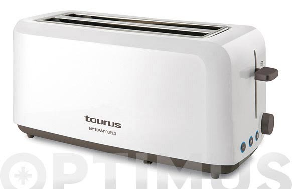 TOSTADOR DOS RANURAS LARGAS MYTOAST DUPLO BLANCO 1450W