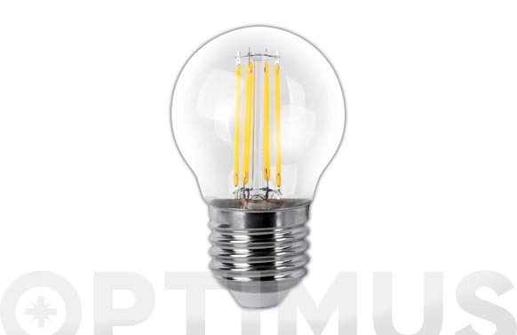 BOMBILLA LED FILAMENTO ESFERICA E27 LUZ CALIDA 400LM 4W