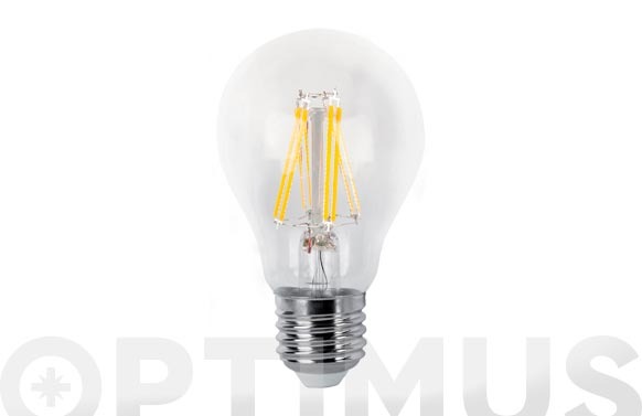 BOMBILLA LED FILAMENTO ESTANDAR E27 LUZ FRIA 600LM 6W