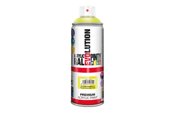 PINTURA SPRAY ACRILICA EVOLUTION FLUORESCENTE 520 CC F146 AMARILLO