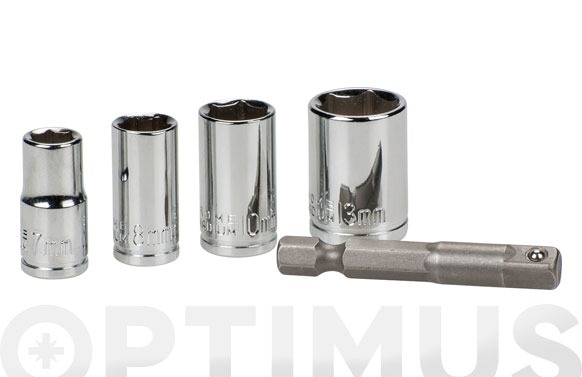 VASOS + ADAPTADOR PARA TALADRO JUEGO 5 PIEZAS 