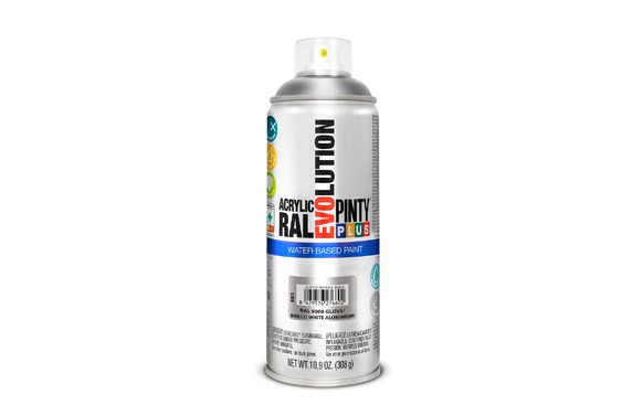PINTURA SPRAY AL AGUA EVOLUTION WATER BASED 520 CC RAL 9006 ALUMINIO BLANCO METAL