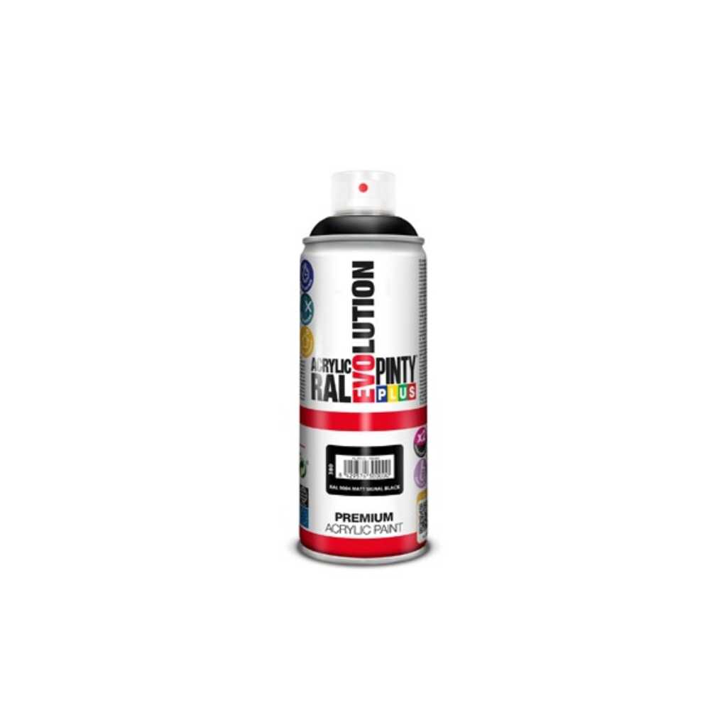 PINTURA SPRAY ACRILICA EVOLUTION MATE 520 CC RAL 9004 NEGRO SEÑALES