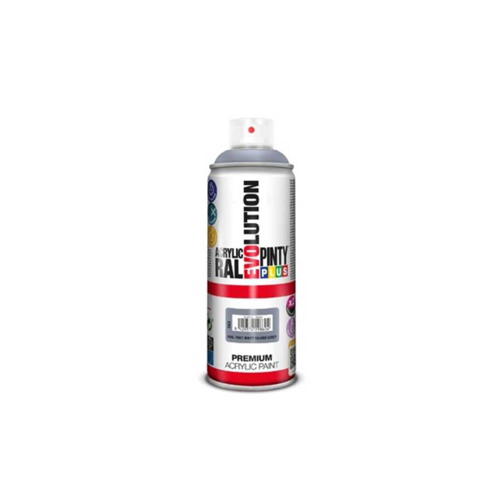 PINTURA SPRAY ACRILICA EVOLUTION MATE 520 CC RAL 7001 GRIS PLATA