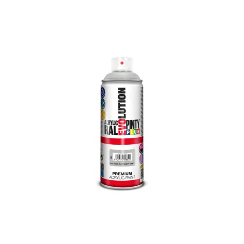PINTURA SPRAY ACRILICA EVOLUTION MATE 520 CC RAL 7035 GRIS LUMINOSO