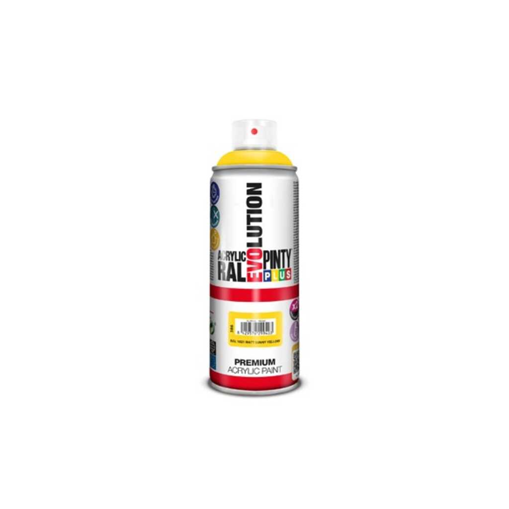PINTURA SPRAY ACRILICA EVOLUTION MATE 520 CC RAL 1021 AMARILLO COLZA