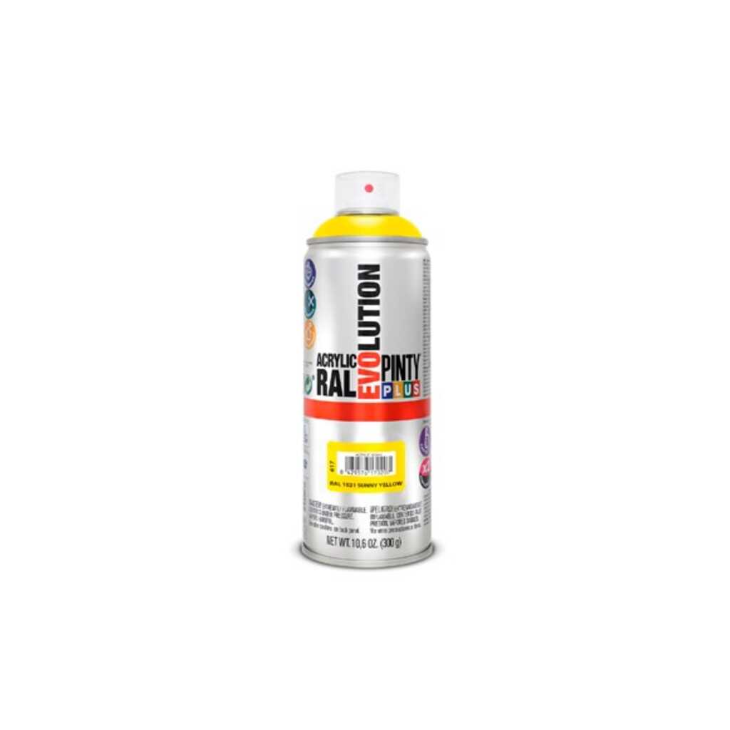 PINTURA SPRAY ACRILICA EVOLUTION BRILLO 520 CC RAL 1021 AMARILLO COLZA