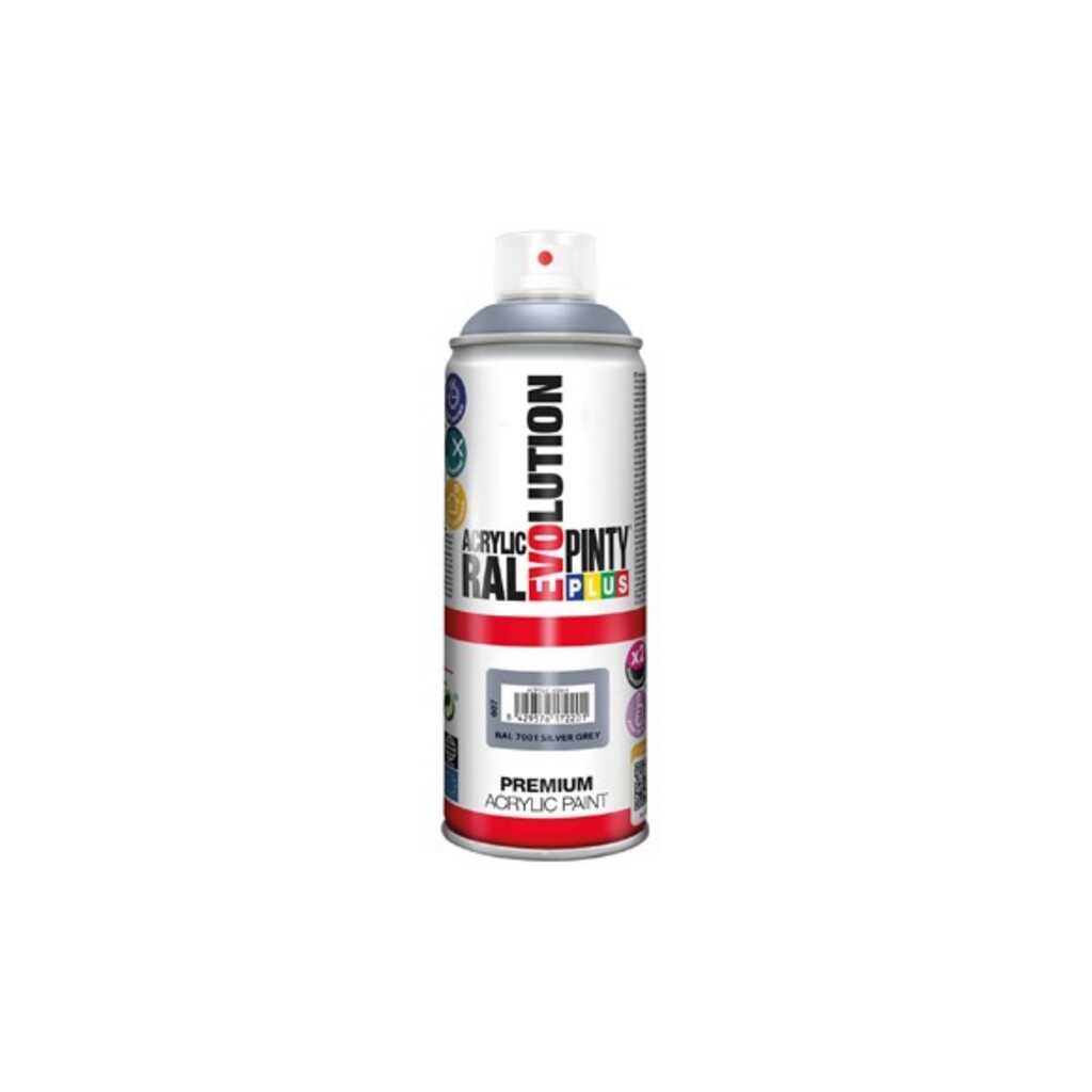 PINTURA SPRAY ACRILICA EVOLUTION BRILLO 520 CC RAL 7001 GRIS PLATA