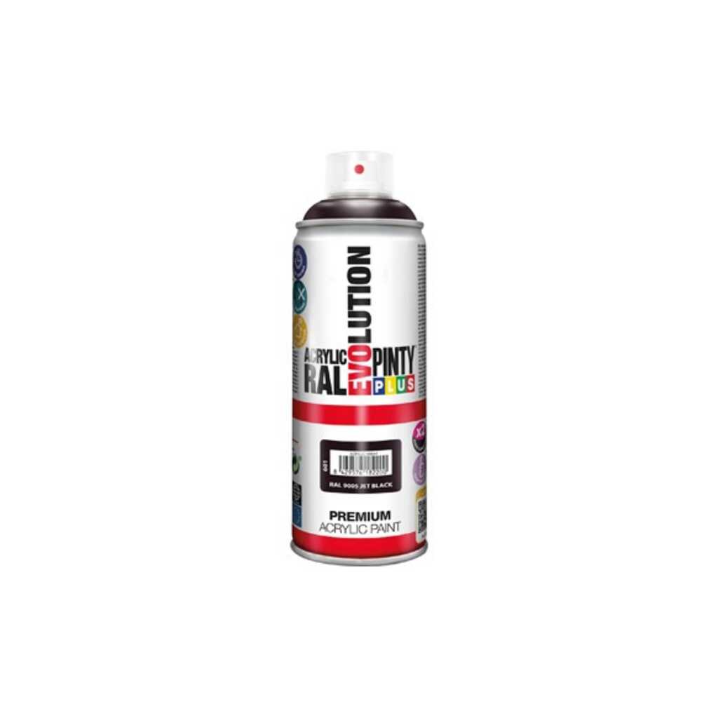 PINTURA SPRAY ACRILICA EVOLUTION BRILLO 520 CC RAL 9005 NEGRO INTENSO