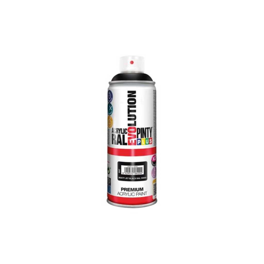PINTURA SPRAY ACRILICA EVOLUTION MATE 520 CC RAL 9005 NEGRO INTENSO