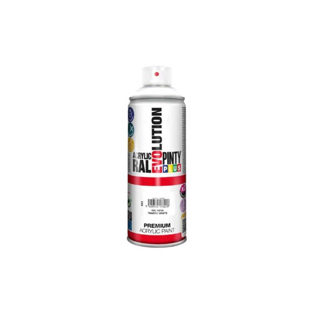 PINTURA SPRAY ACRILICA EVOLUTION BRILLO 520 CC RAL 9016 BLANCO TRAFICO