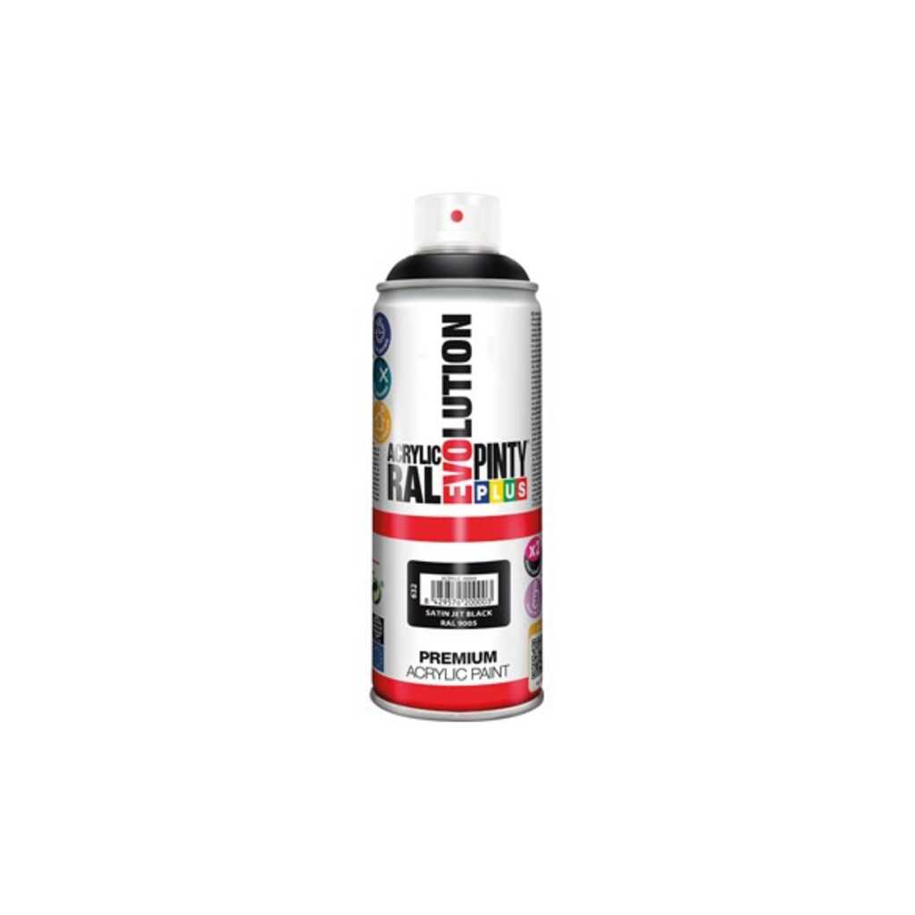 PINTURA SPRAY ACRILICA EVOLUTION SATINADO 520 CC RAL 9005 NEGRO INTENSO