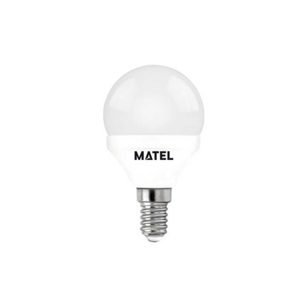 BOMBILLA LED ESFERICA E14 LUZ CALIDA 450 LM 5W