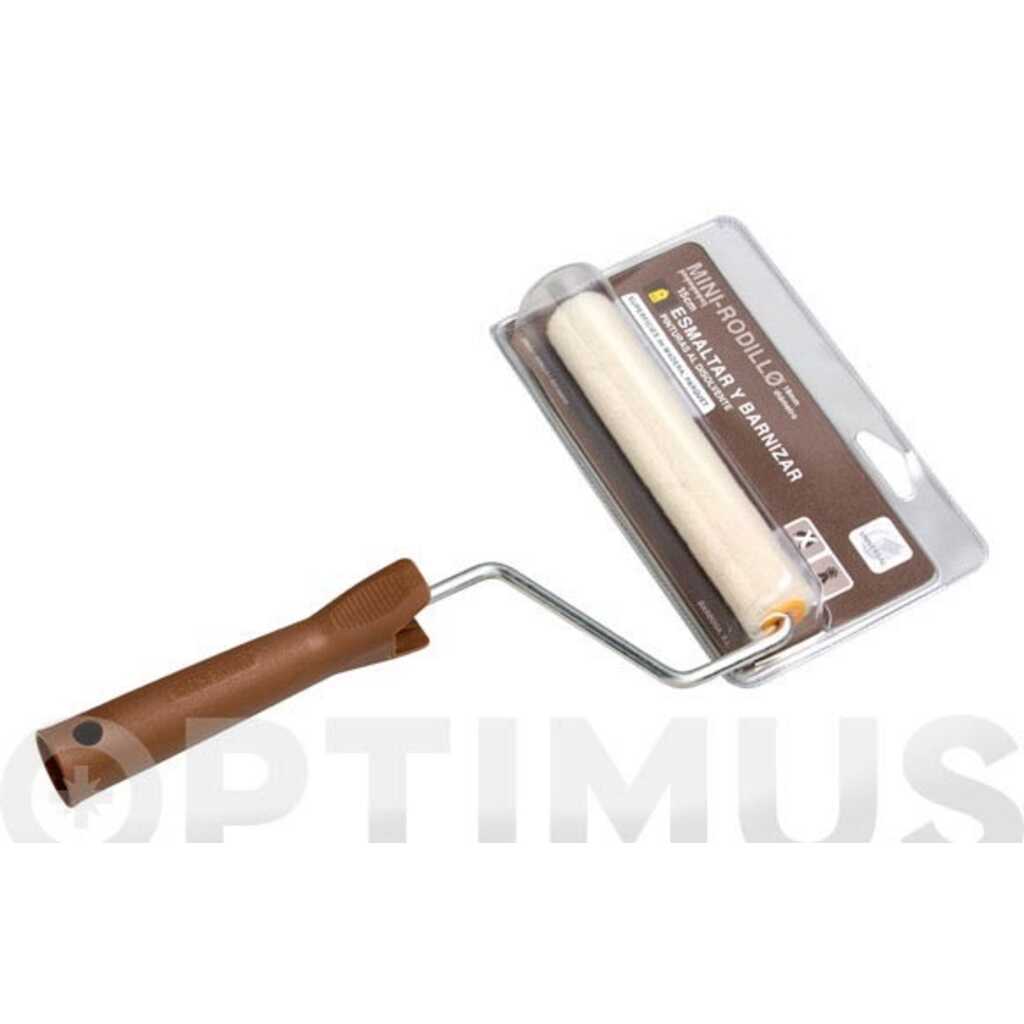 MINI RODILLO VELOUR + VARILLA ESMALTAR/ BARNIZAR 6 CM