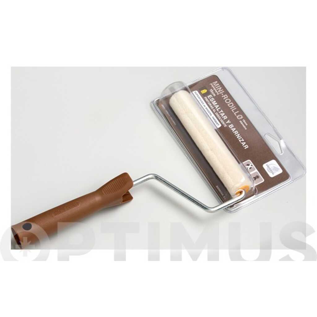 MINI RODILLO VELOUR + VARILLA ESMALTAR/ BARNIZAR 11 CM