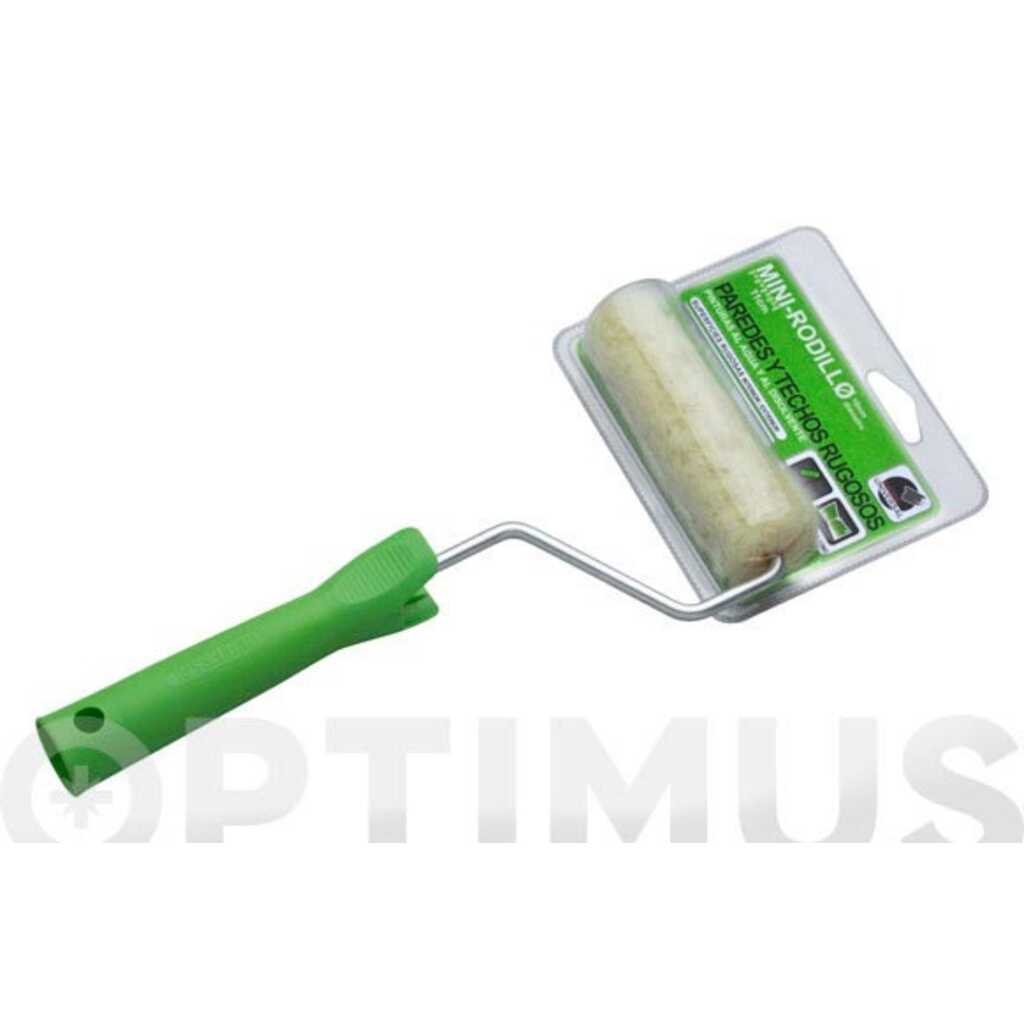 MINI RODILLO HILO VERDE + VARILLA PAREDES Y TECHOS RUGOSOS 12 CM